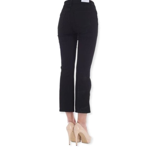 J Brand Jeans Women’s Size 30 US Black Denim Zion Vanity Sailor Buttons Cropped - Picture 6 of 12